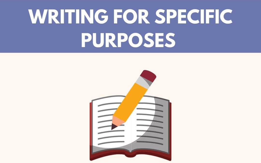Writing for Specific Purposes Coriden English Tuition 11+ English