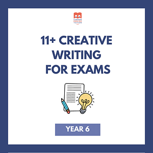 11+ Creative Writing for Exams with picture of paper and pen